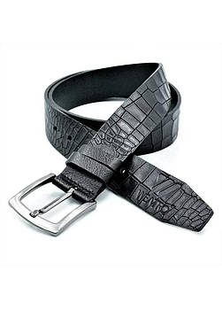 Шкіряний чоловічий ремінь Weatro Колір Чорний m-kozh38-wtrua-007