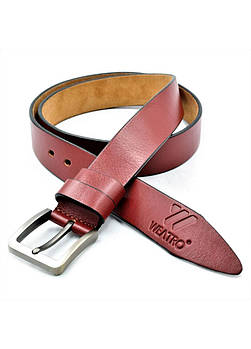 Шкіряний чоловічий ремінь Weatro Колір Червоний m-kozh38-wtrua-0012