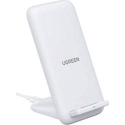Бездротовий зарядний пристрій підставка Ugreen QI для швидкого заряджання White (CD221)
