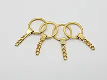 Кільце для ключів з ланцюжком золото