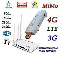 Комплект Wi-Fi роутер Netis MW5230 + ANTENITI E8372h-153 Київстар, Vodafone, Lifecell з 2 вих. під антену MIMO