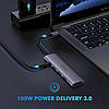 Багатопортовий адаптер-концентратор UGREEN 5-in-1 USB-C Hub with 4K HDMI Space Grey (CM136), фото 7