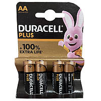 Батарейки Duracell Plus AA LR06, 4 шт