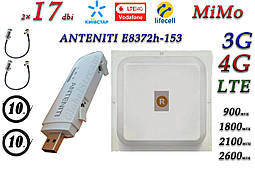 Повний комплект 4G/LTE/3G Wi-Fi Роутер ANTENITI E8372h-153 + MiMo антеною 2×17 dbi