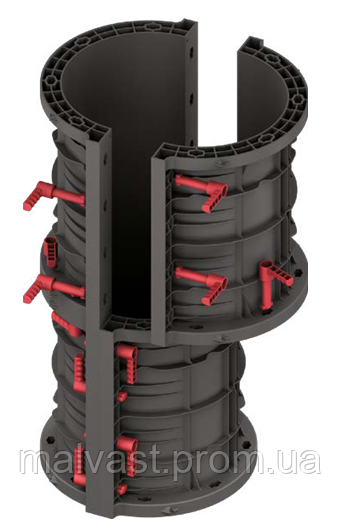 Geoplast Пластикова опалубка круглих колон діаметром Ø 1,00м. 3м.