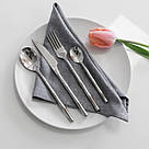 Набір столових приборів REMY-DECOR срібного кольору Бамбук з нержавійки на 4 предмети для ресторанів і будинку, фото 3
