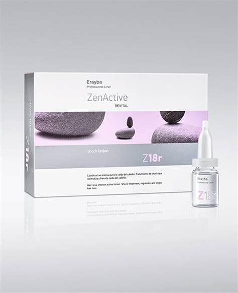 Ампули проти випадіння волосся Erayba Zen Active Revital Z18r Shock Lotion, 12шт*8мл