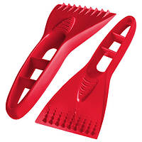 Скребок пластик. для снігу "АЙС" червоний