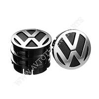 Заглушка колісного диска VW 60x55 чорний ABS пластик (4 шт.) 50007