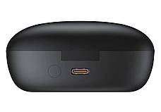 Навушники вакуумні безпровідні з мікрофоном Baseus W11 TWS Bluetooth в кейсі Чорний (NGTW060001), фото 6