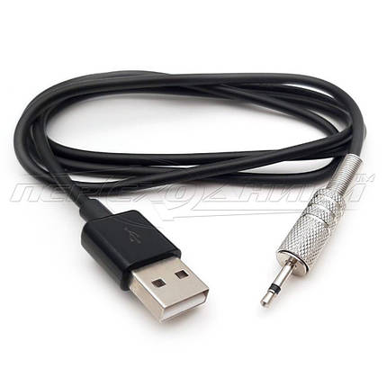 Кабель живлення USB to DC 2.5 мм (2pin), чорний 0.9 м, фото 1