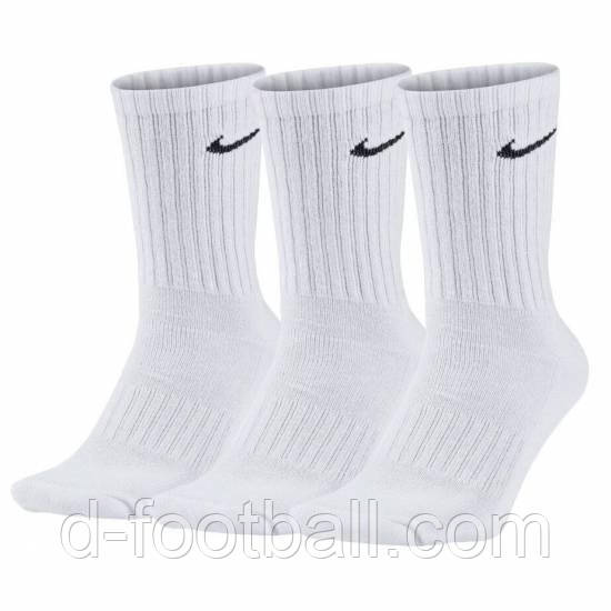 Шкарпетки спортивні NIKE (3пари) SX7676-100, Білий, Розмір (EU) — 38-42