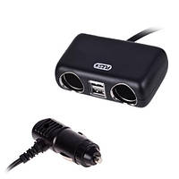 Розгалужувач прикурювача PULSO 2 виходи + 2 USB 2400 mA 12/24V SC-2004L дріт (SC-2004L)