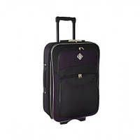 Дорожня валіза на колесах Bonro Style Чорно-темно-фіолетовий Середній M_0537