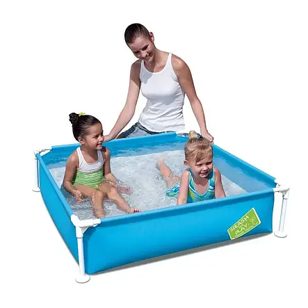 Басейн каркасний дитячий «Bestway» 56217 габарити 122x122x35 см, об'єм 409 л, фото 3