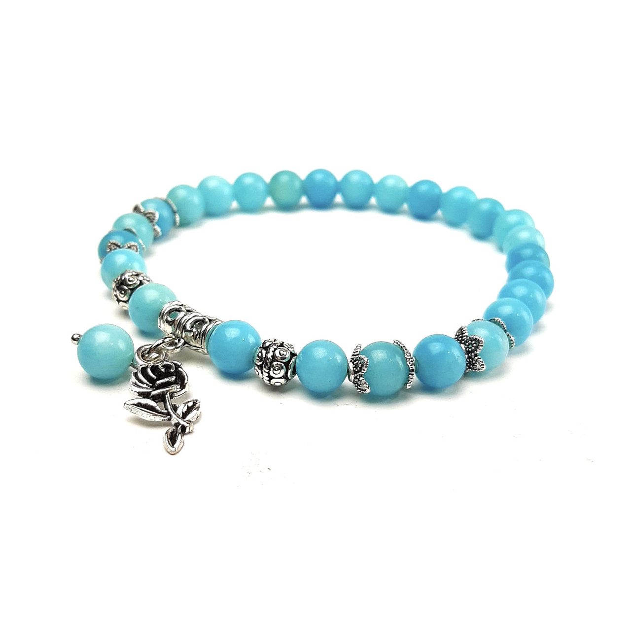 МОРСЬКИЙ БРИЗ, аквамарин. Браслет з натурального каменю, фото 1