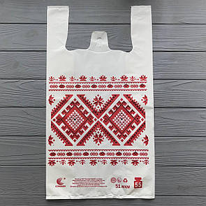 Пакет майка 30х50 Вишиванка 50 Мкм (під закон) (100шт/уп,5уп/ящ)