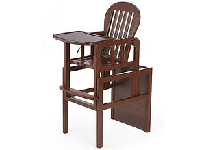 Мультифункціональний стілець для годування PAMPUH, трансформується в окремий ігровий стіл та стілець,Шоколад