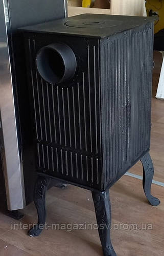 Буржуйка чугунная со стеклом на ножках 780*380*280 мм 50 кг#180 мм ...
