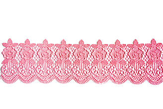 Цукрова прикраса для торта "Мереживо №425 рожеве"