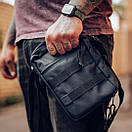 Сумка через плече чоловіча STRYKER з тканини тактична чорна А, фото 4