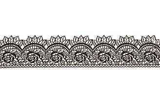 Цукрове прикраса для торта "чорне Мереживо"