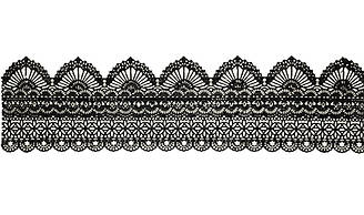 Цукрове прикраса для торта "чорне Мереживо"