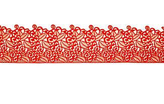 Цукрове прикраса для торта "червоне Мереживо"