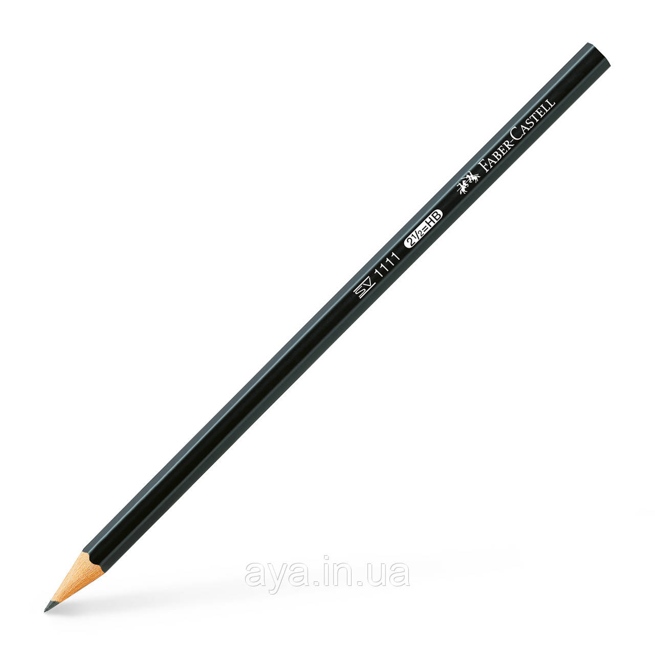 Чорнографітний олівець 1111 Faber-Castell (НВ, шестигр. корпус чорний) 111100