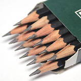 Чорнографітний олівець 1111 Faber-Castell (2В, шестигр. корпус чорний) 111102, фото 5
