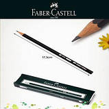 Чорнографітний олівець 1111 Faber-Castell (2В, шестигр. корпус чорний) 111102, фото 6