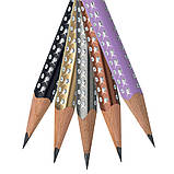 Чорнографітний олівець Sparkle Pearl black Faber-Castell (B, тригран. корп. чорний) 118219, фото 5