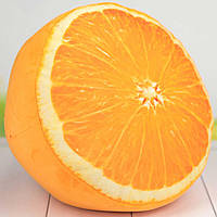 Мягкая подушка фрукт Апельсин, 27 см.