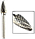 Борфреза для металу (кроочка) дугоподібний ніс FX10, фото 3