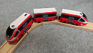 Електричний локомотив з вагонами Iekool, 3+ (Brio, Ikea) Червоний, фото 2
