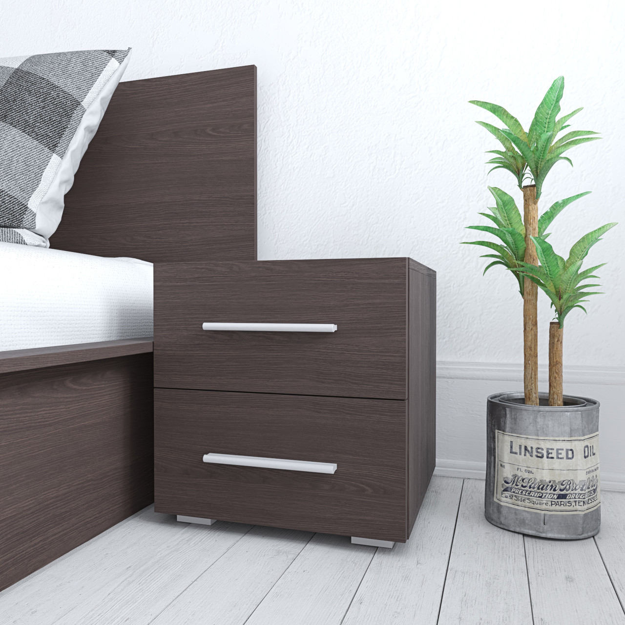 Приліжкова тумбочка Moreli ST-11 Ш400*В420*Г400 Венге темний