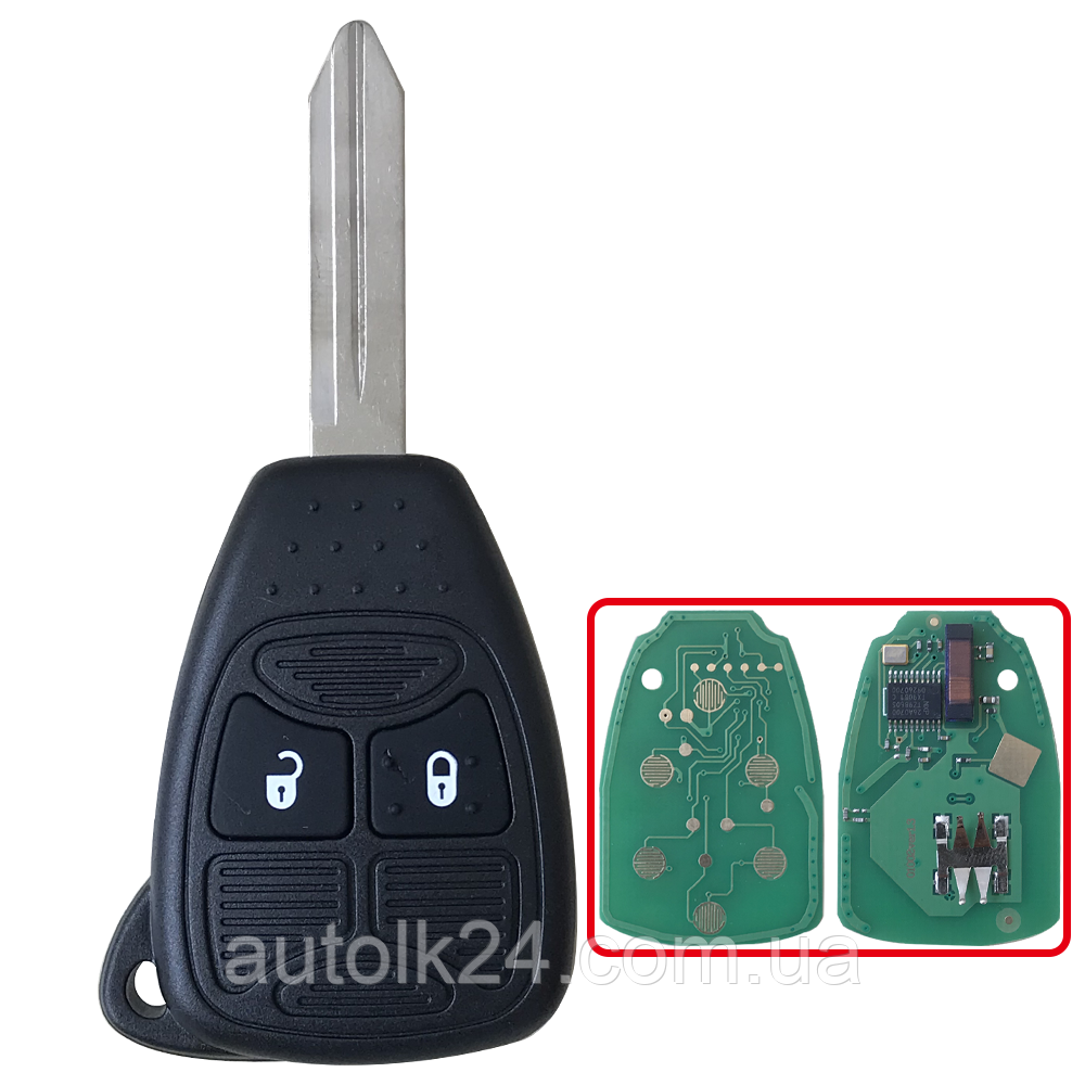 Ключ для Jeep 3 кнопки, чіп Id46 (PCF7941), 433 MHz, фото 1