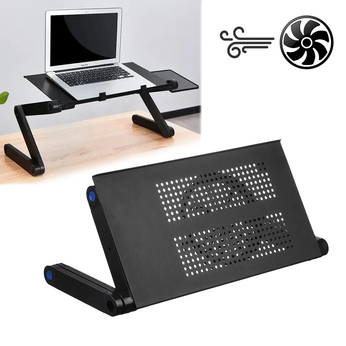 Столик для ноутбука Laptop table T6 охолоджувальна підставка для ноутбука, столик трансформер с 1 вентилятором