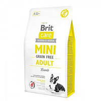 Сухий корм для дорослих собак мініатюрних порід Brit Care GF Mini Adult Lamb 7 кг (ягня)