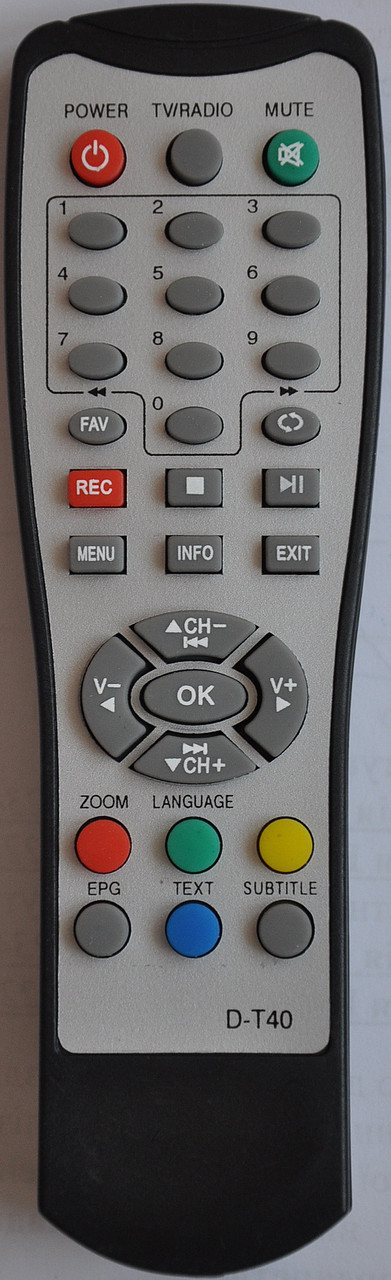 Пульт від тюнера Т2 World Vision. Модель D-T40/T43/T53, фото 1