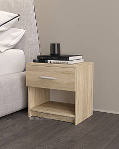 Тумбочка приліжкова Дуб Сонома, тумба в спальню II T-01