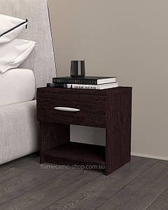 Тумбочка приліжкова Венге темний, тумба в спальню II T-01
