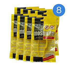 Засіб від комах Браслет з репелентом від комарів та кліщів Mosquito Жовтий - НАБІР 8 шт