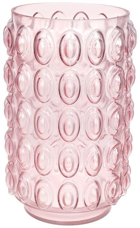 Ваза декоративна Ancient Glass "Bubbles" 30х19 см, скло, рожевий