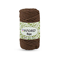 Хлопковый шнур макраме кручений ОXford Rope. Браун. 250 г, 60 м, 3 мм