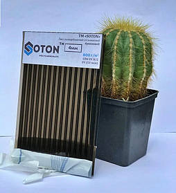 Полікарбонат стільниковий SOTON бронзовий 4 мм