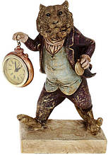 Фігурка декоративна "Тигр з годинниками" 22.5 см, полістоун