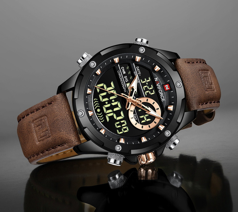 Мужские тактические армейские часы Naviforce Pride с будильником секундомером и таймером Часы для военных - фото 1 - id-p1632720752