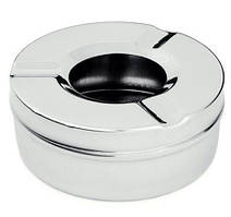 Пепельниця Empire Ø9 см із неіржавкої сталі з кришкою, на 3 сигарети