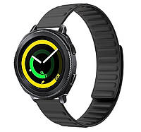 Силиконовый магнитный ремешок Primolux Magnet для часов Samsung Gear Sport SM-R600 - Black